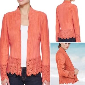 Bagatelle Orange Scalloped Jacket